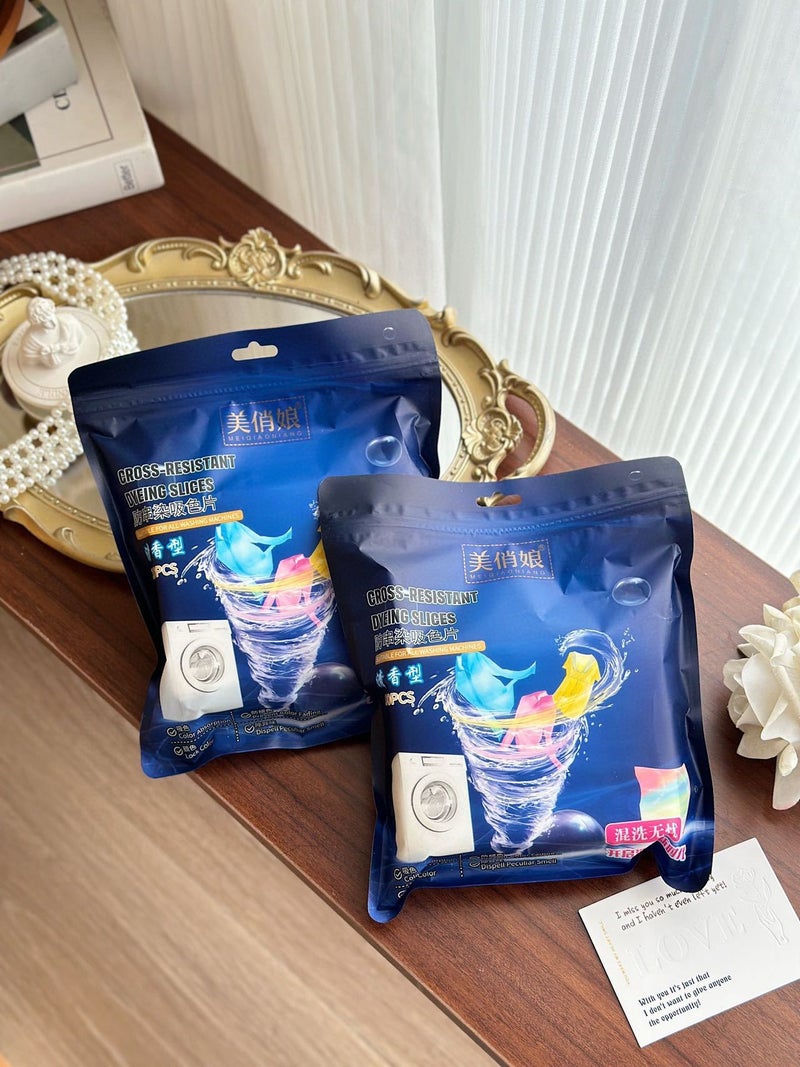 Color-Absorbing Sheets To Prevent Color Bleeding, Laundry Sheets, Clothes Color-Absorbing Paper, Anti-Dyeing Color-Absorbing Master Sheets, Household Clothing Cleaning Paper - Image 1